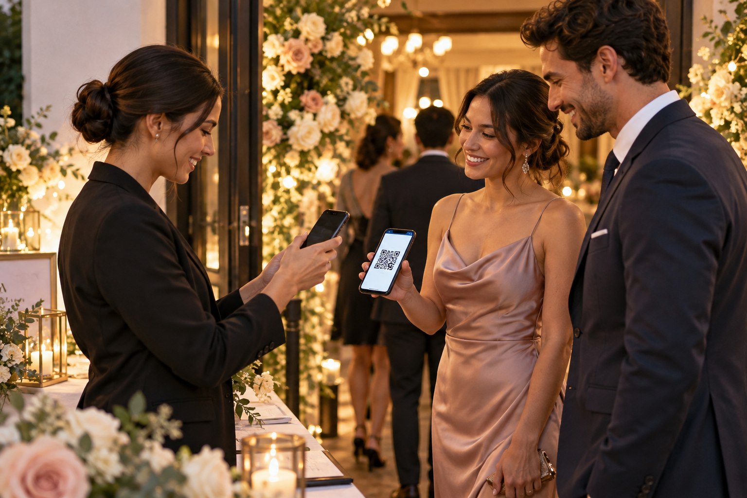 A digital invitation and RSVP confirmation viewed on a phone.