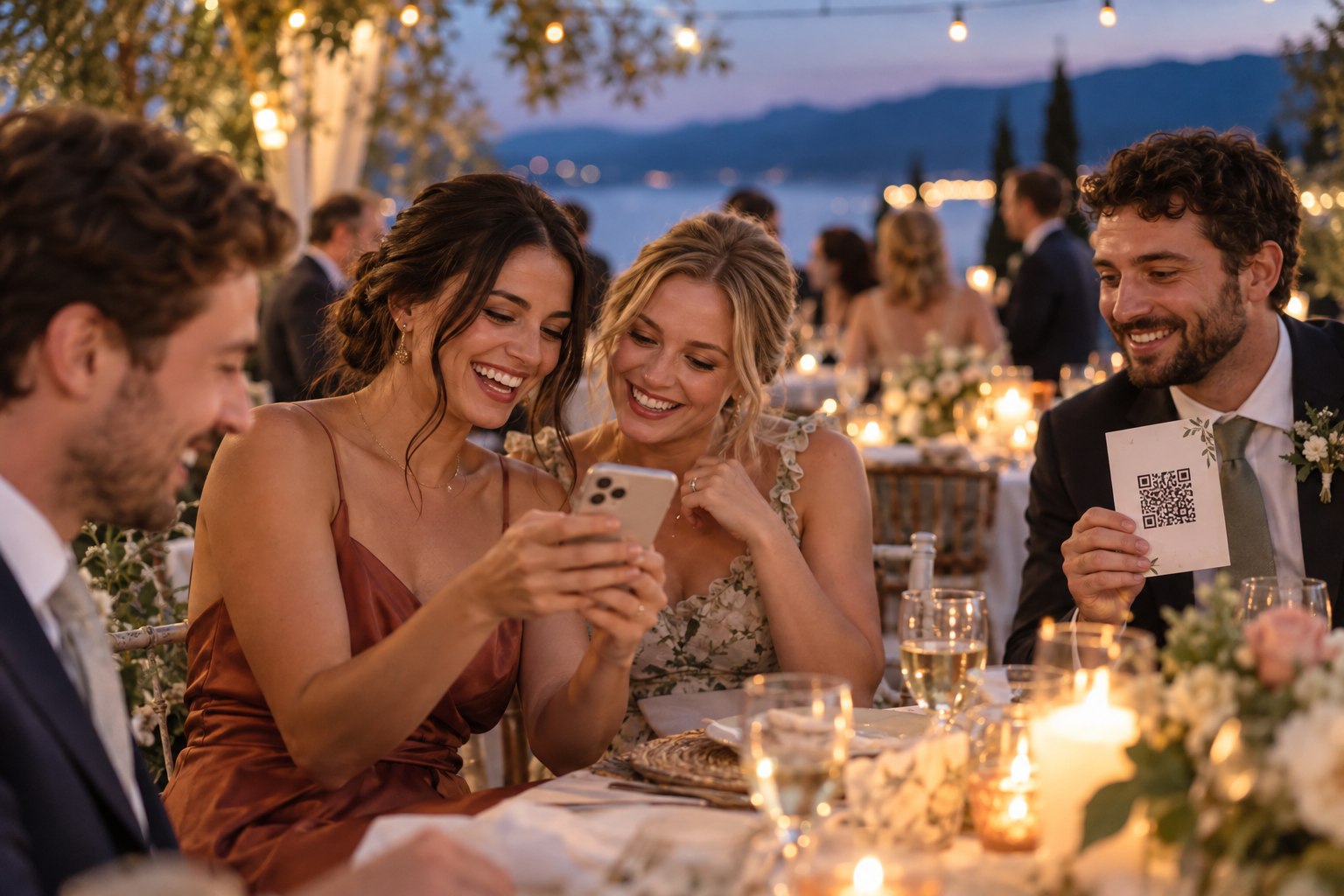 Friends share photos they took during a celebration.